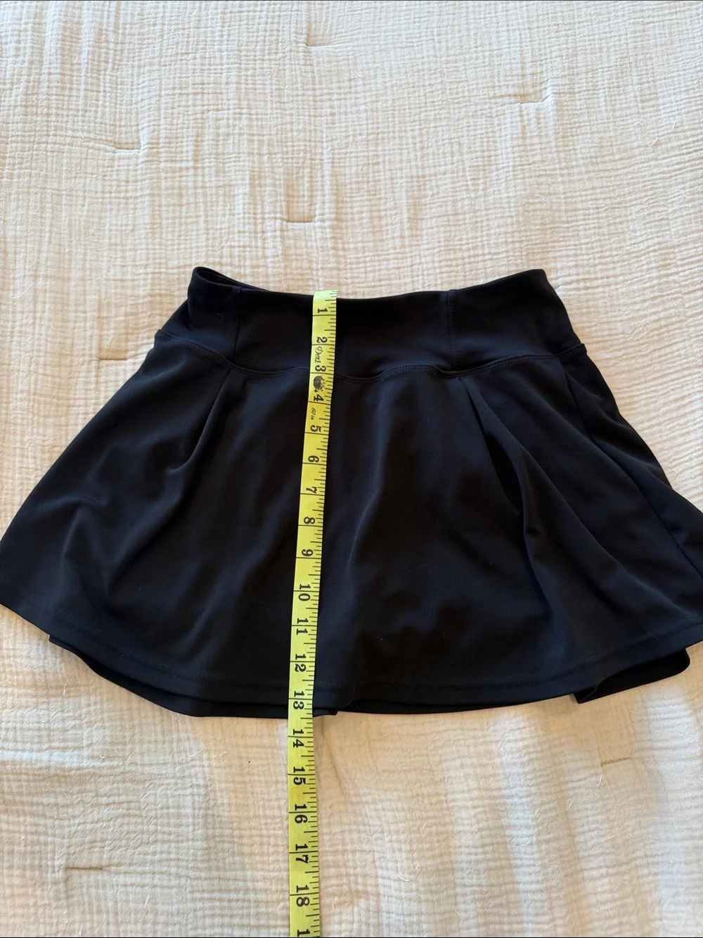 Girls' Black Athletic Skort with Built-In Shorts Size M